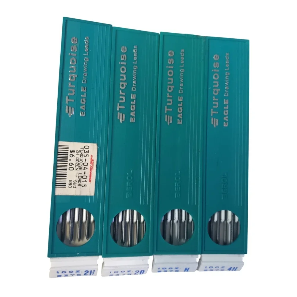 5x Eagle Turquoise No. 2375 H Drafting Drawing Lead 2H / 2B / H / 4H  (+4 DOZEN)